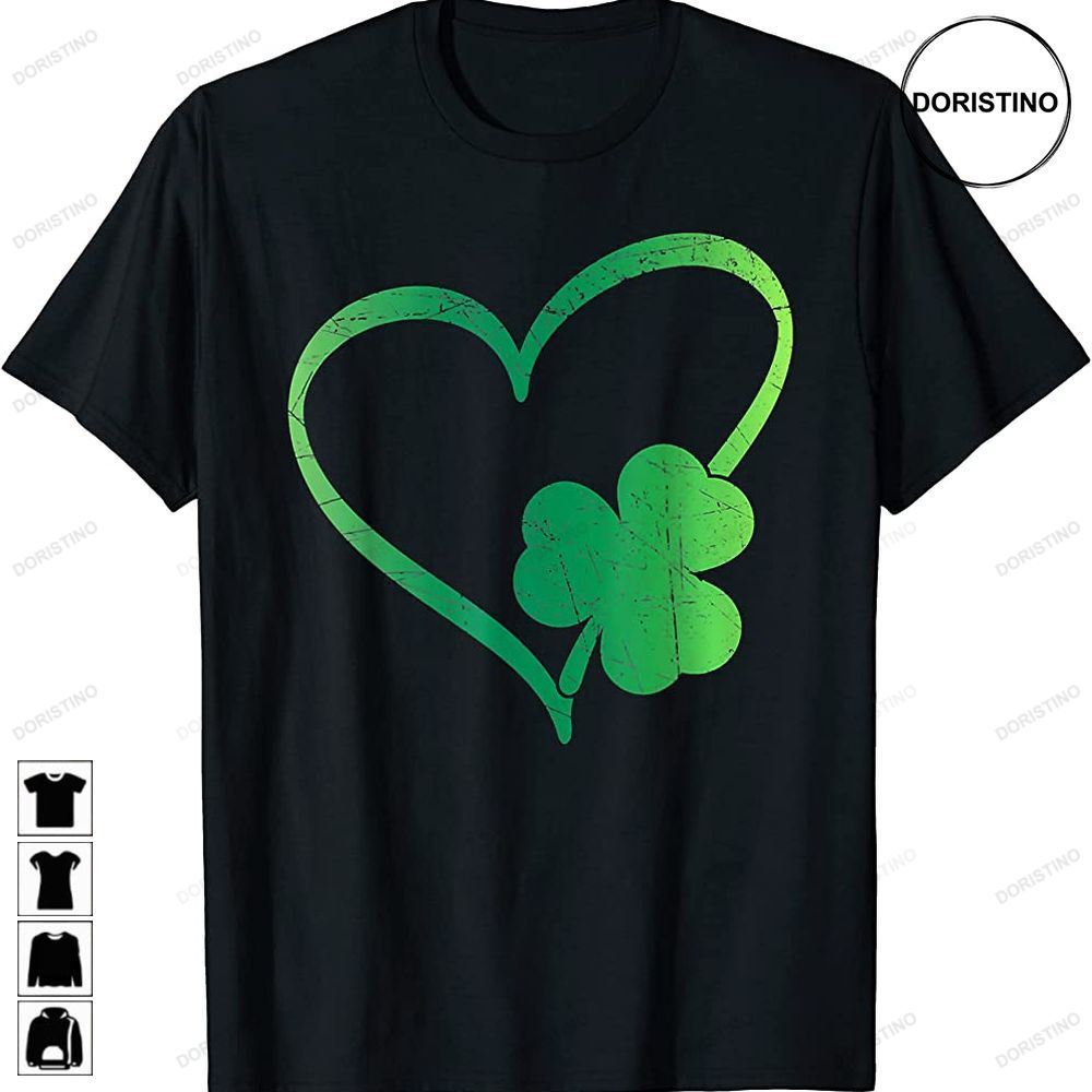 Vintage Happy St Patricks Day Irish Lucky Shamrock Heart Awesome Shirts