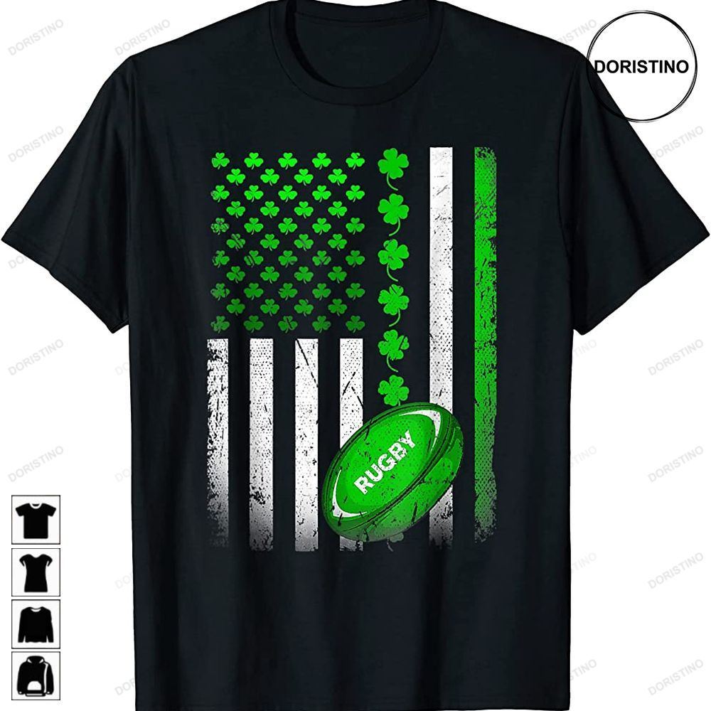 Vintage Irish American Flag St Patricks Day Rugby Limited Edition T-shirts