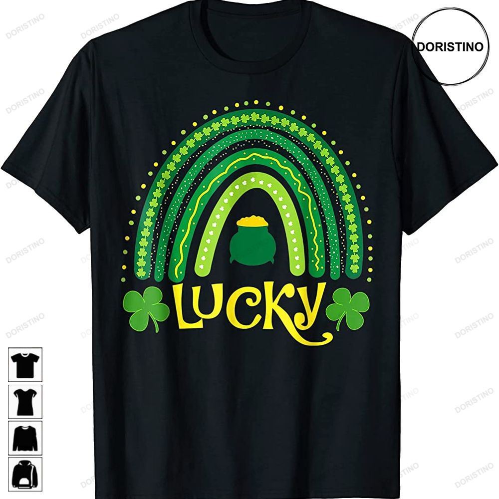 Vintage Lucky Green Irish Shamrock Rainbow St Patricks Day Limited Edition T-shirts