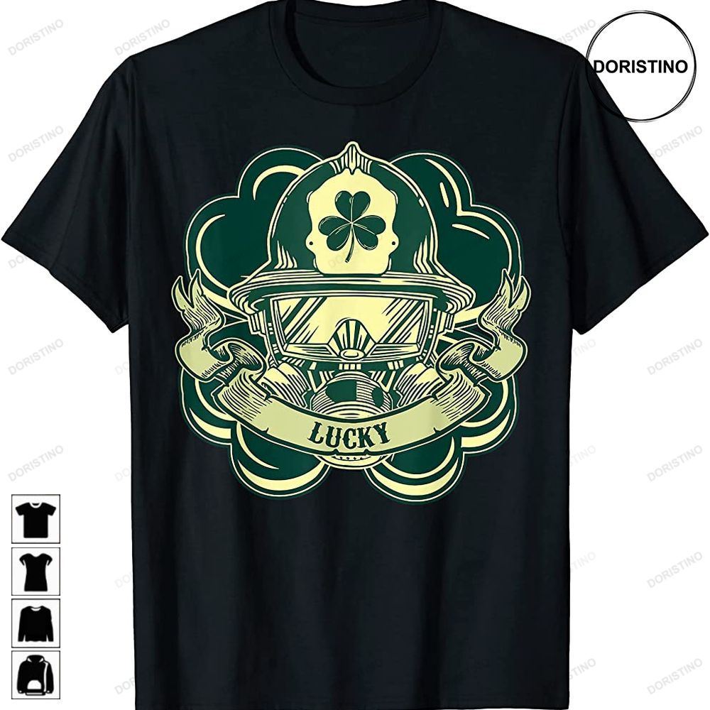 Vintage Lucky Irish American St Patricks Day Firefighter Limited Edition T-shirts