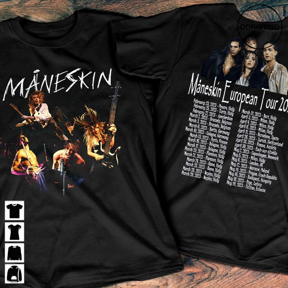 Maneskin Loud Kids Gets Louder 2023 Tour Maneskin Limited Edition T-shirts