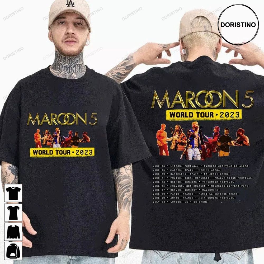 Maroon 5 World Tour 2023 Maroon 5 Fan Maroon 5 Limited Edition T-shirts