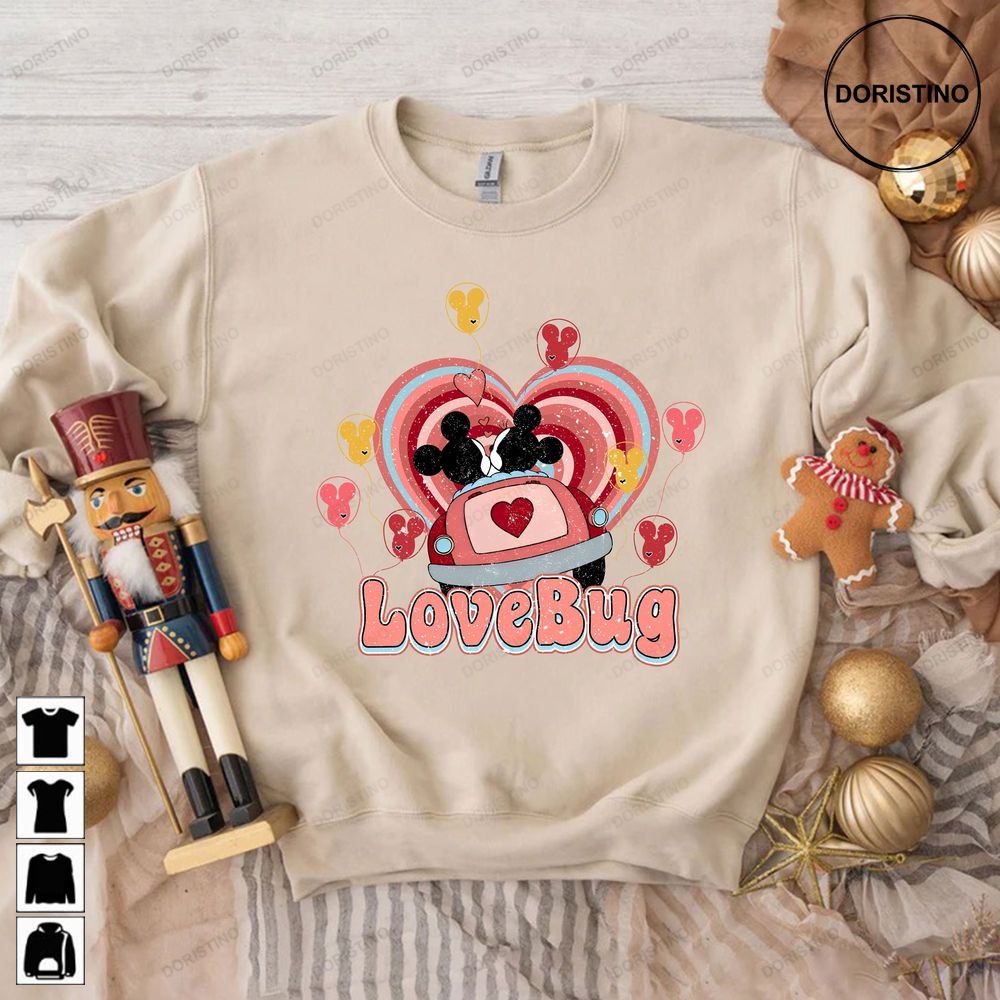 Mickey And Minnie Valentine Love Bug Mickey Awesome Shirts