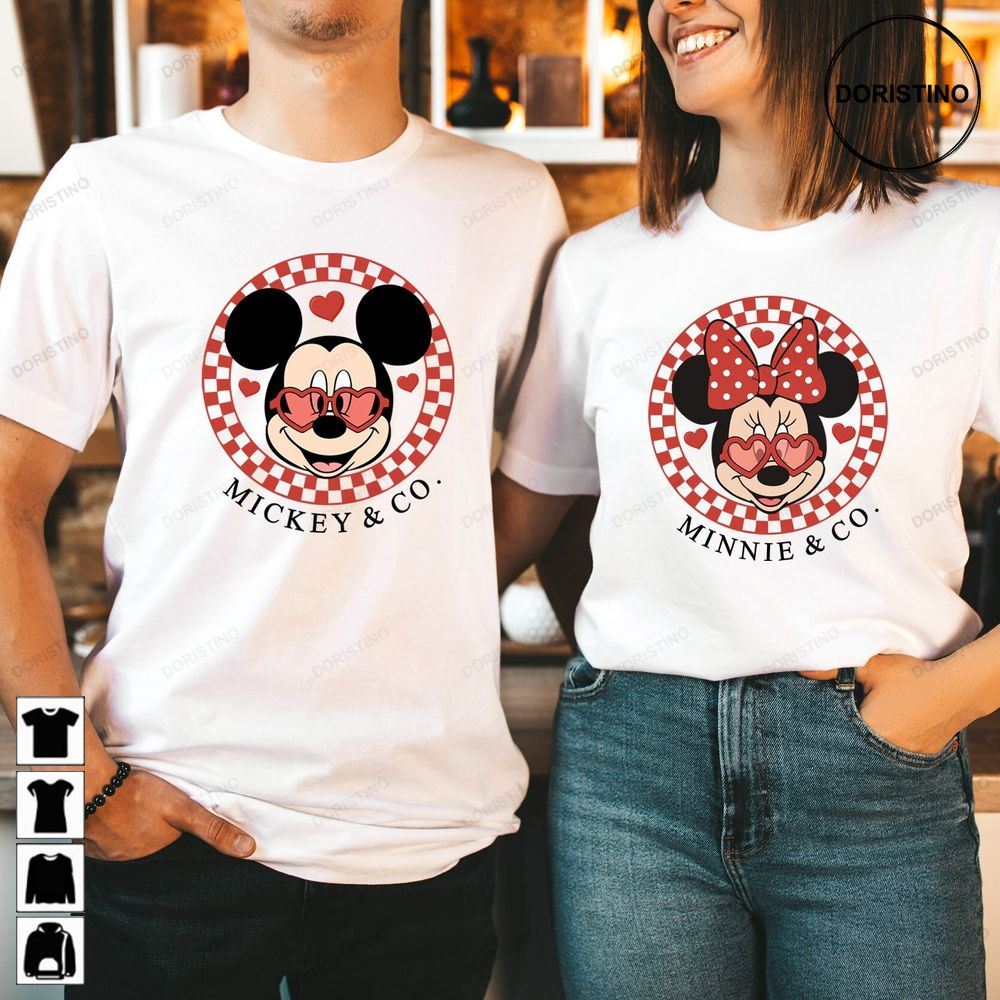 Mickey Minnie Valentine Disney Valentine Art Awesome Shirts