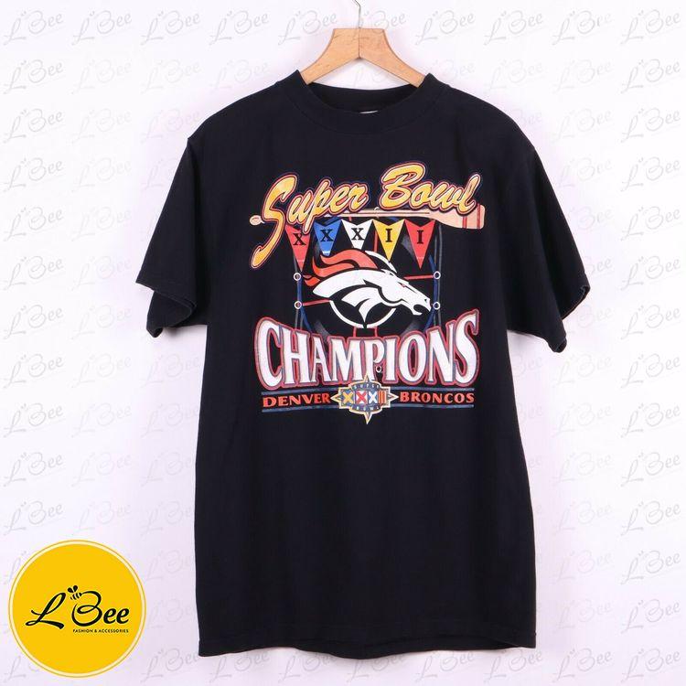 Denver Broncos NFL Super Bowl XXXII Vintage Black T Shirt