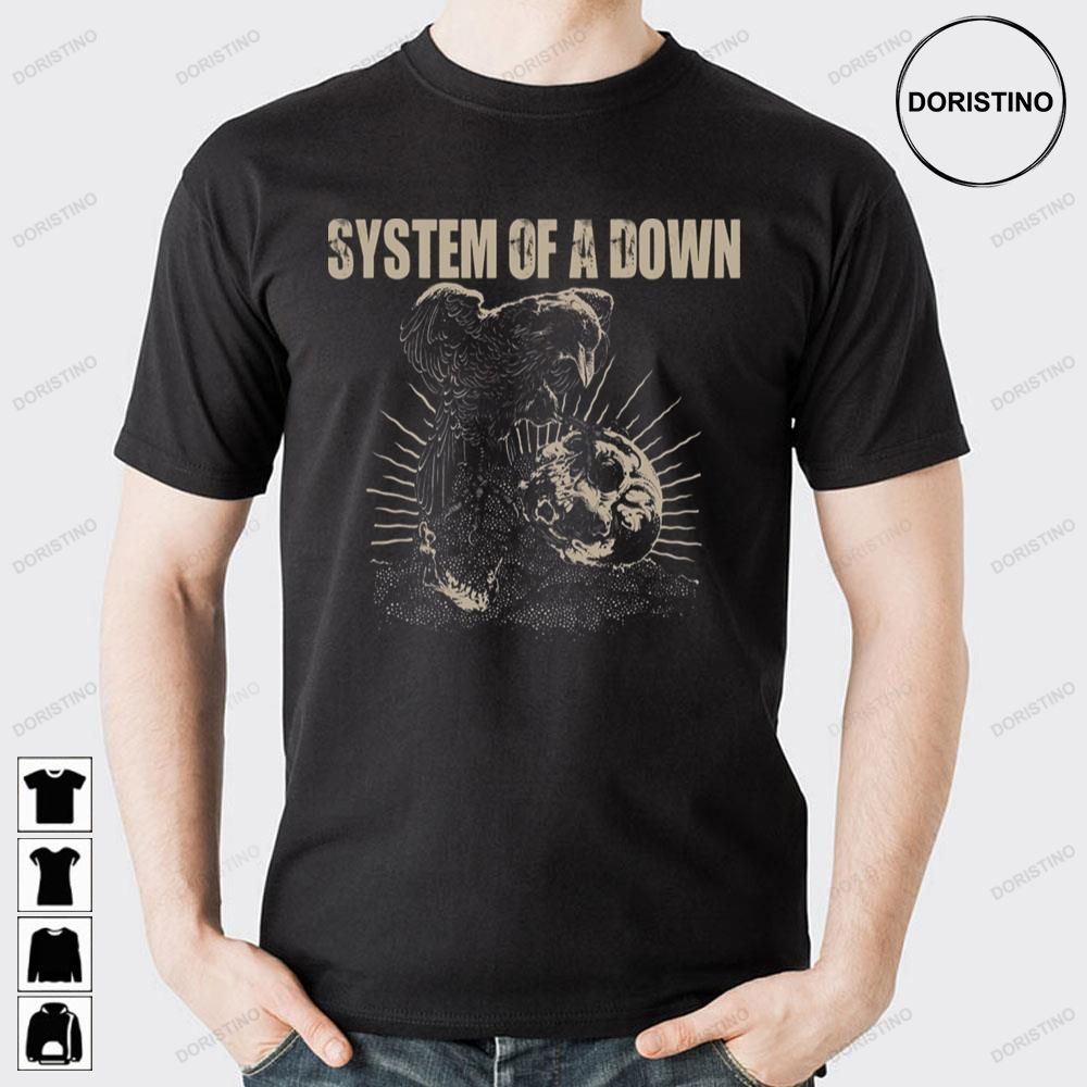 Vintage Art Birds And Skull System Of A Down Doristino Awesome Shirts