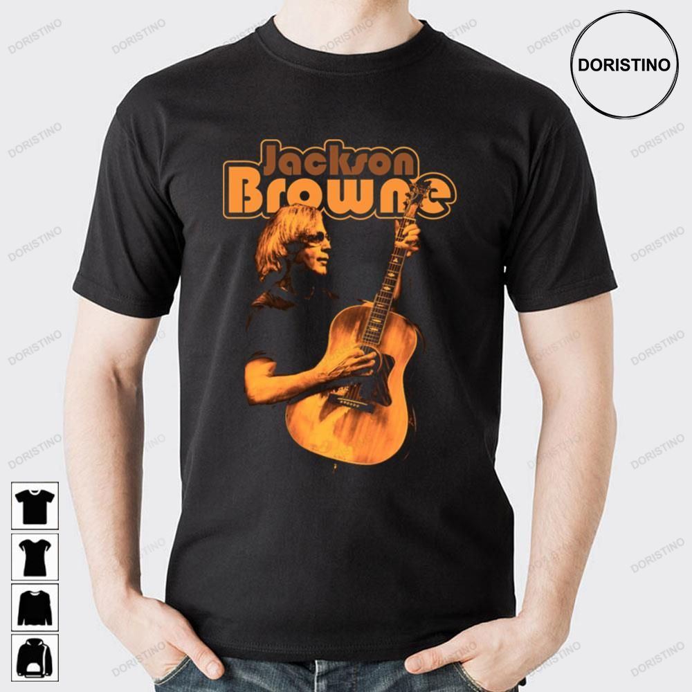 Vintage Art Guitar Jackson Browne Doristino Limited Edition T-shirts