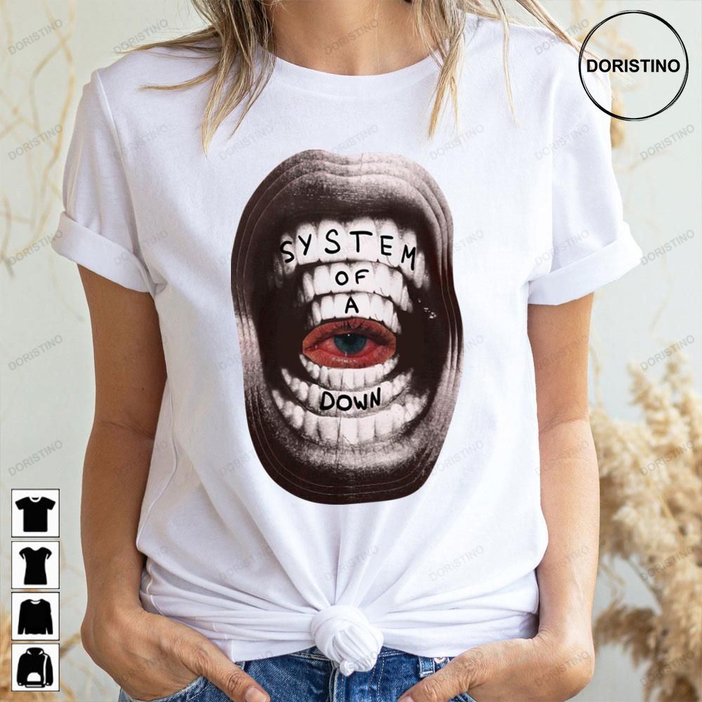 Vintage Art Mouth Eye System Of A Down Doristino Limited Edition T-shirts