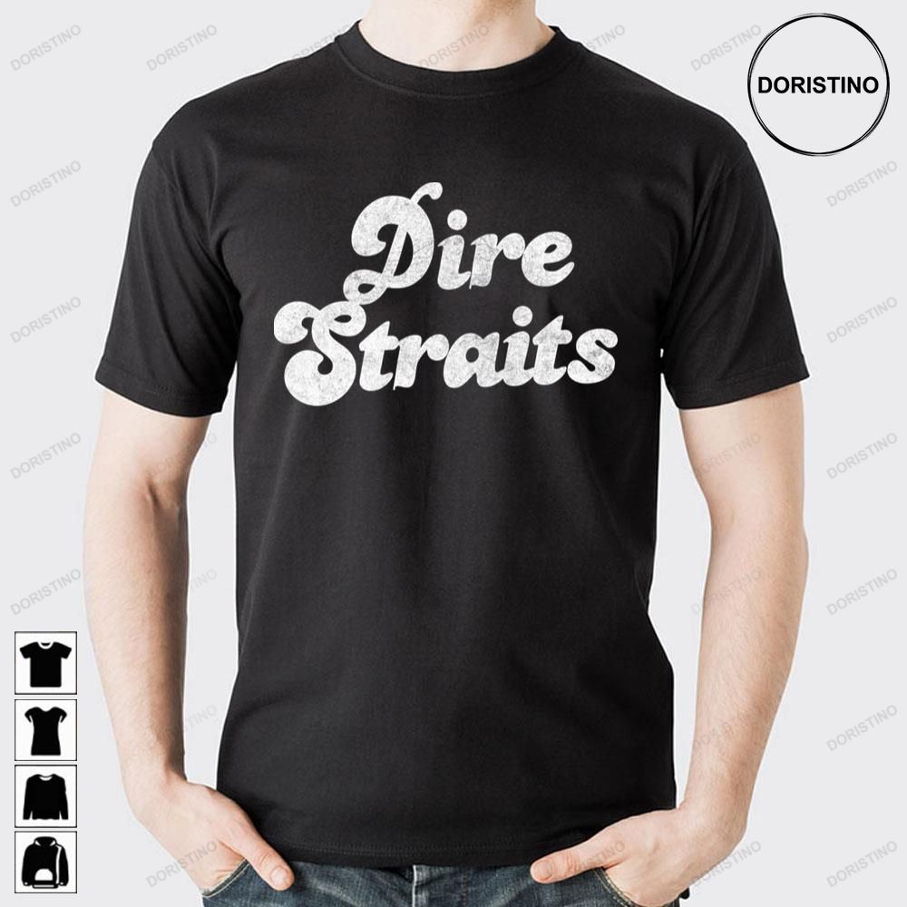 White Art Dire Straits Logo Doristino Limited Edition T-shirts
