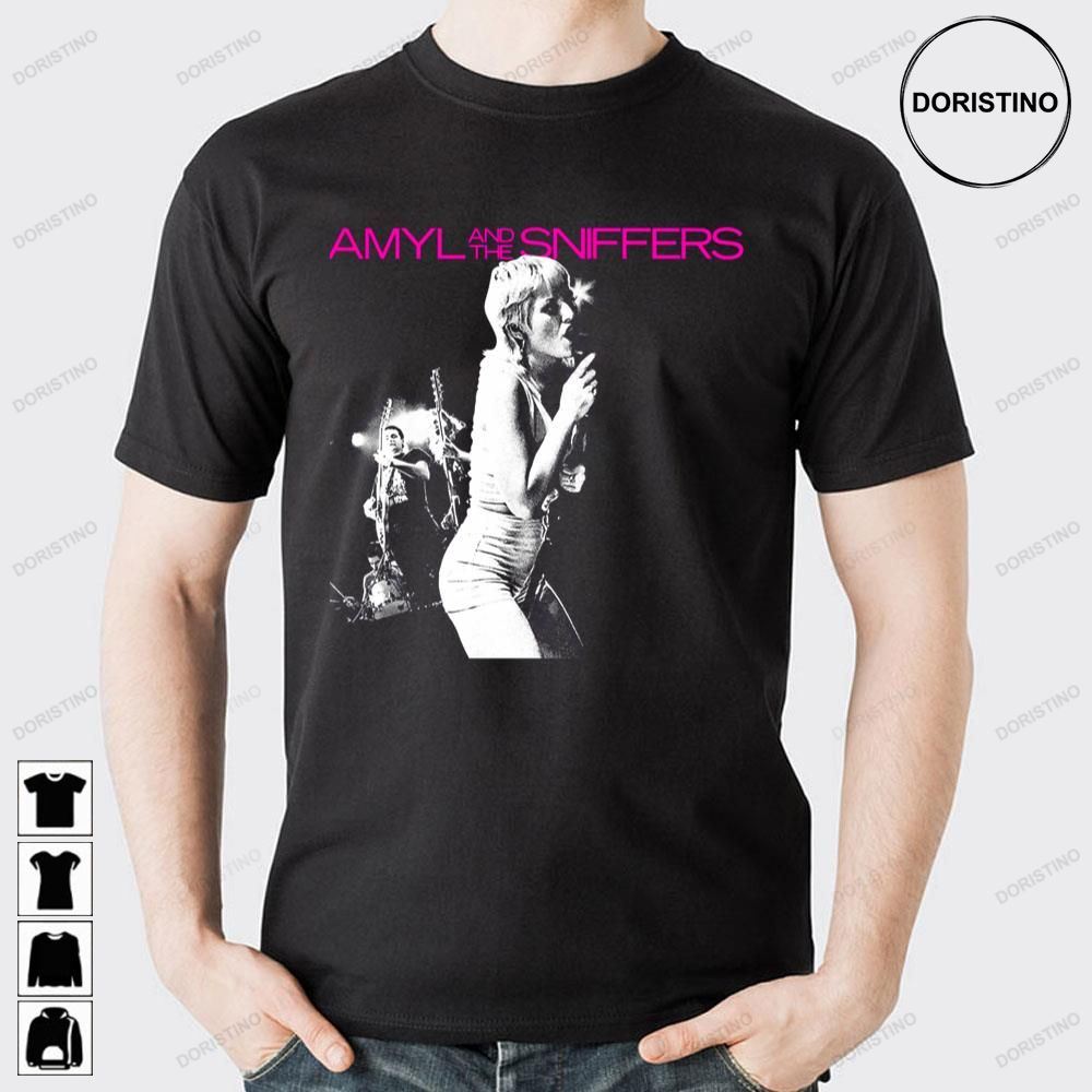 White Art Girl Sings Amyl And The Sniffers Doristino Awesome Shirts