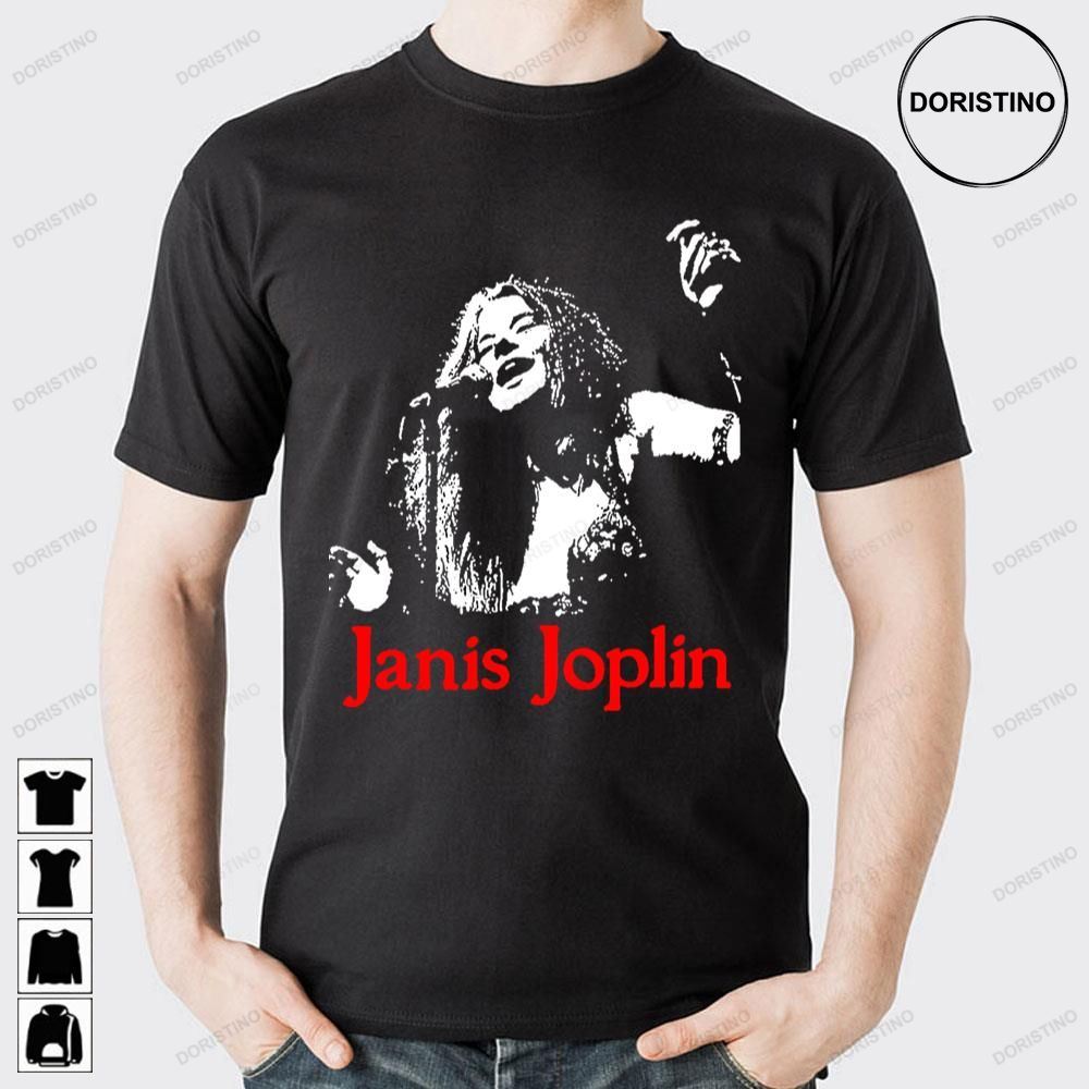 White Art Redline Janis Joplin Doristino Awesome Shirts