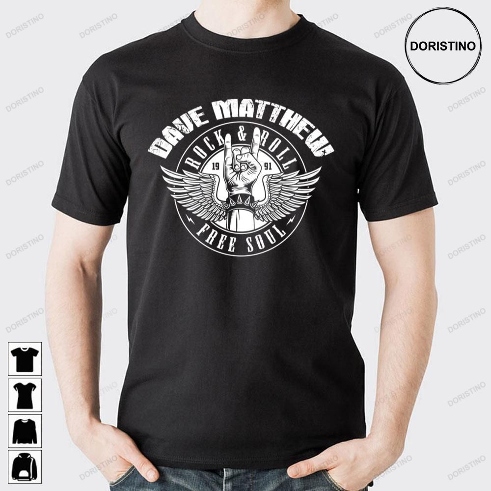 White Art Rock And Roll Dave Matthews Doristino Limited Edition T-shirts