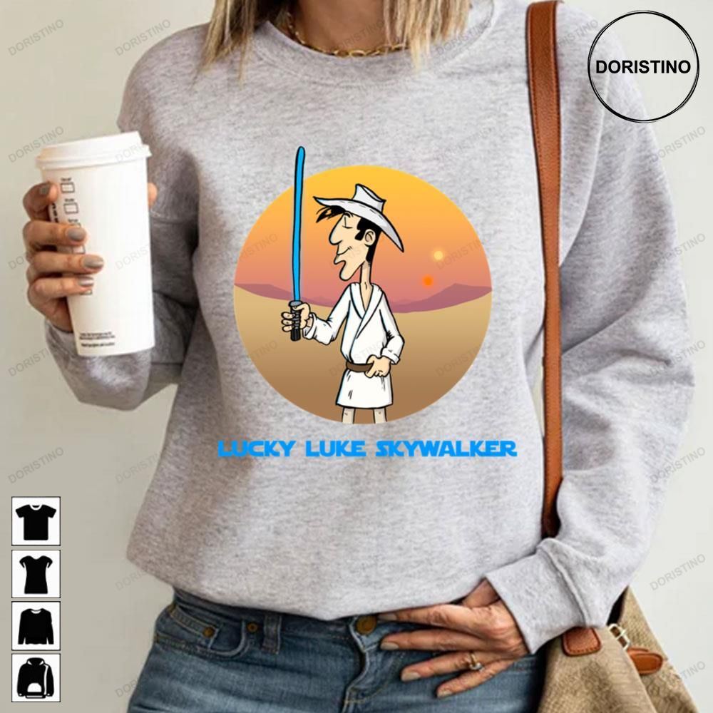 Cartoon Cowboy Lucky Luke Skywalker Awesome Shirts