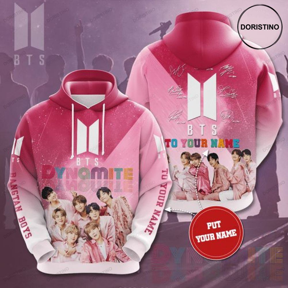 Personalized Bts Signature Design Gift For Fan Custom Ed All Over Print Hoodie