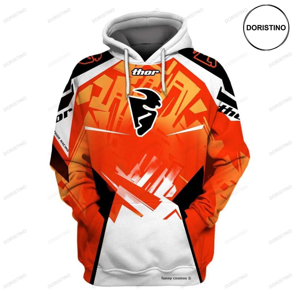 Personalized Name Thor Mx Orange Thor Pulse Motocross Limited Edition 3d Hoodie