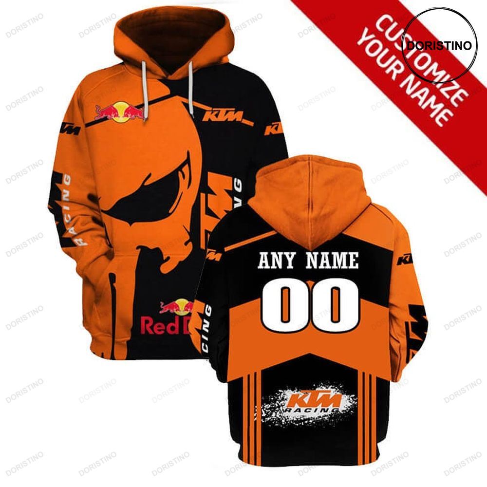 Personalized Skull Ktm Racing Gift All Over Print Hoodie