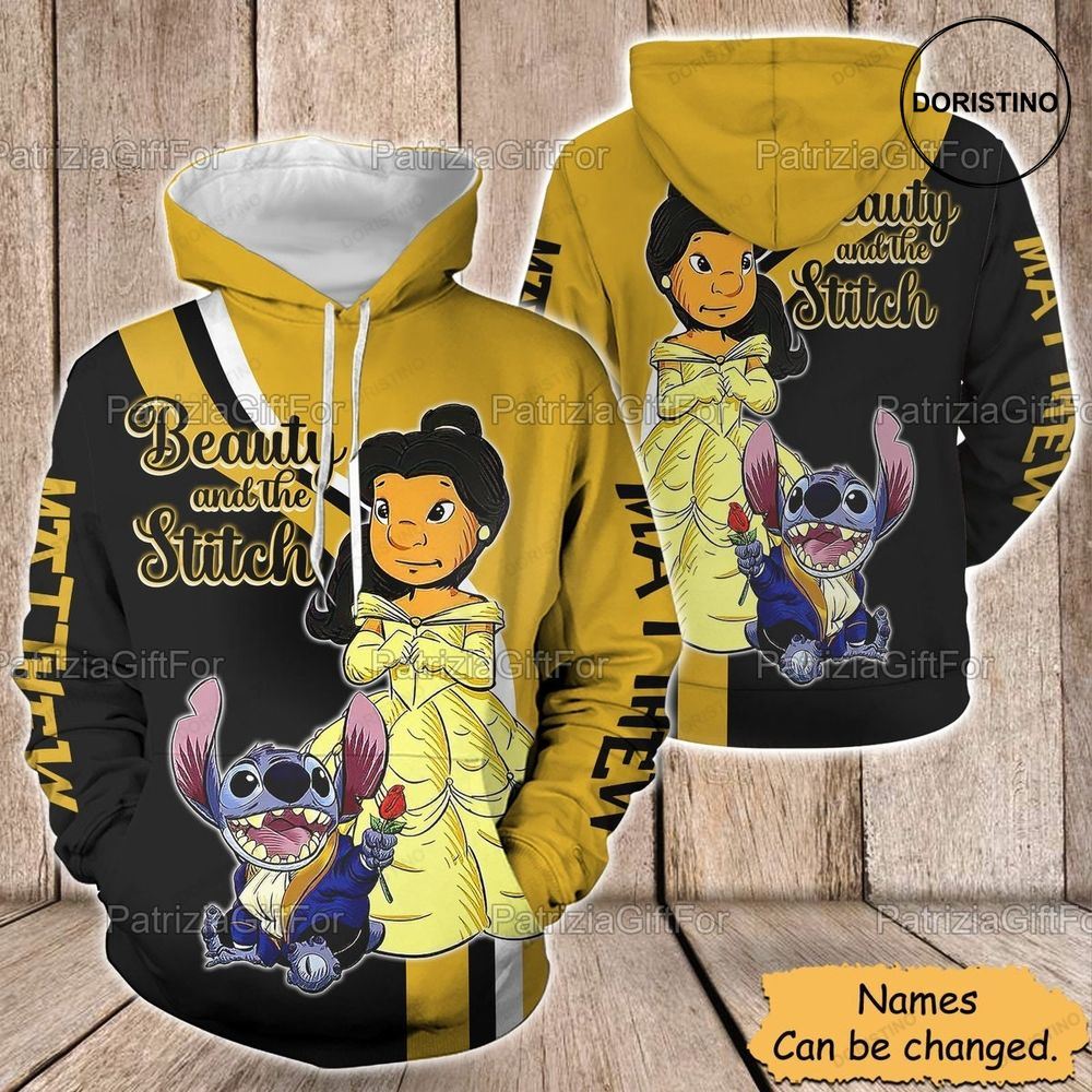 Personalized Stitch Funny Stitch Gifts Hawaii Ohana Stitch All Over Print  Hoodie