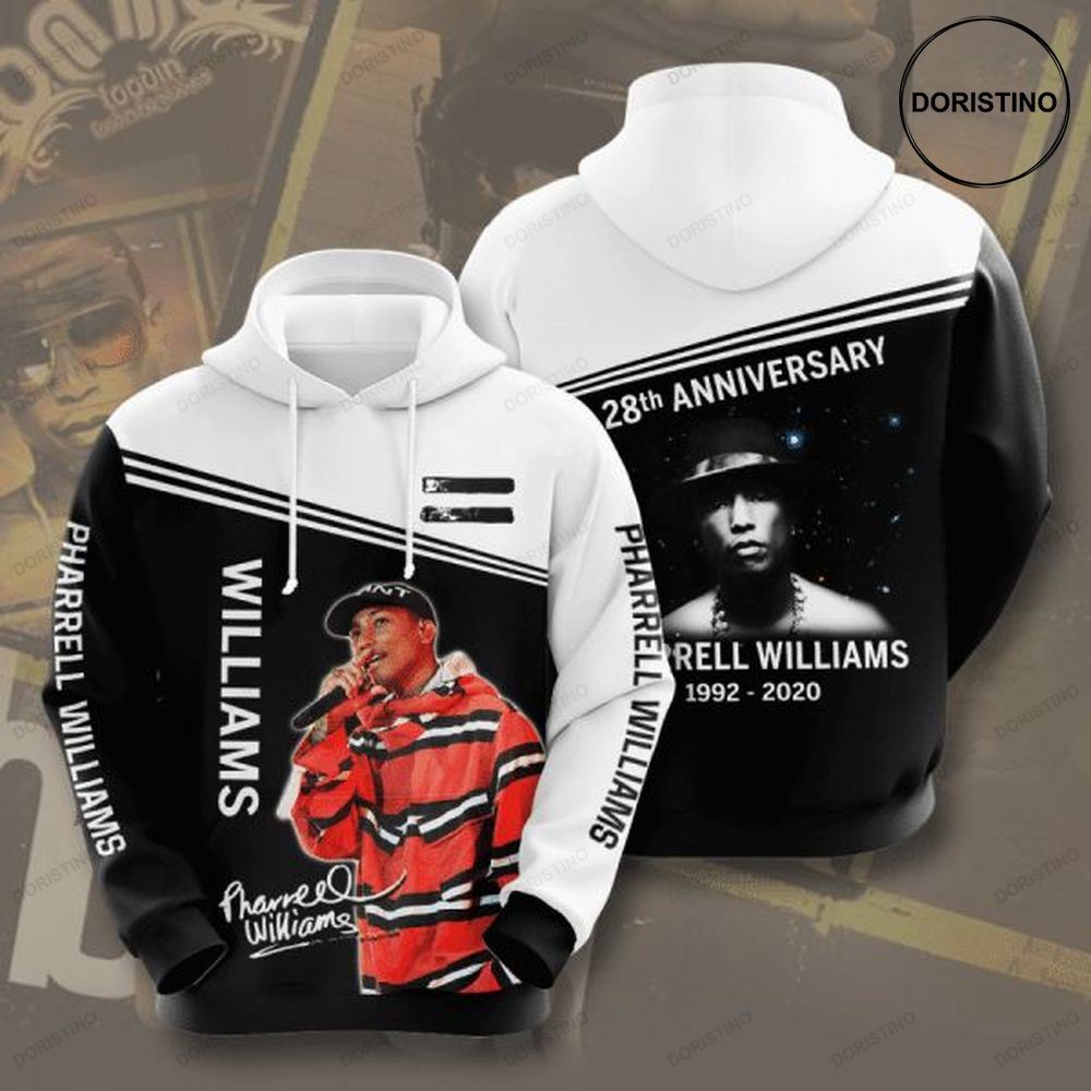 Pharrell Williams 28th Anniversary 1992 2020 Signature Design Gift For Fan Custom Ed Awesome 3D Hoodie