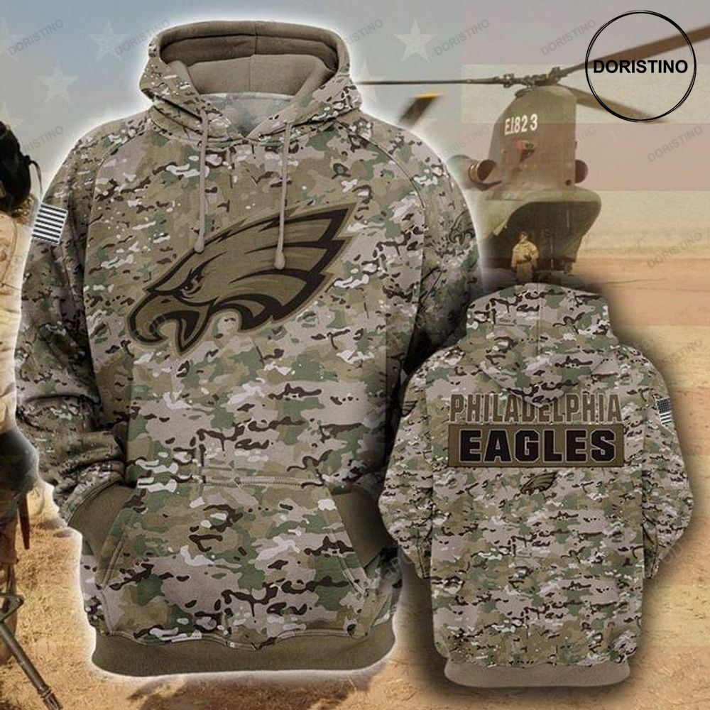 Philadelphia Eagles Camouflage Veteran Cotton Limited Edition 3d Hoodie