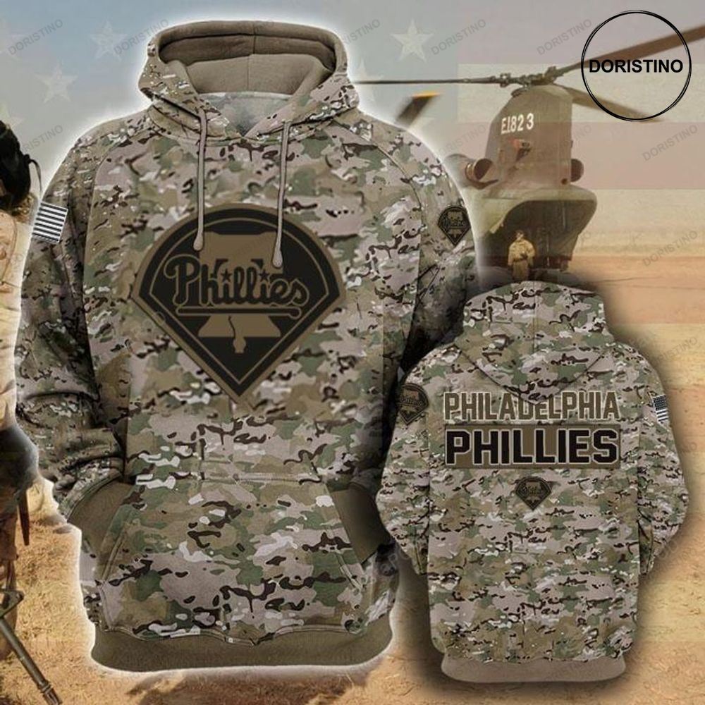 Philadelphia Phillies Camouflage Veteran Cotton Limited Edition 3d Hoodie