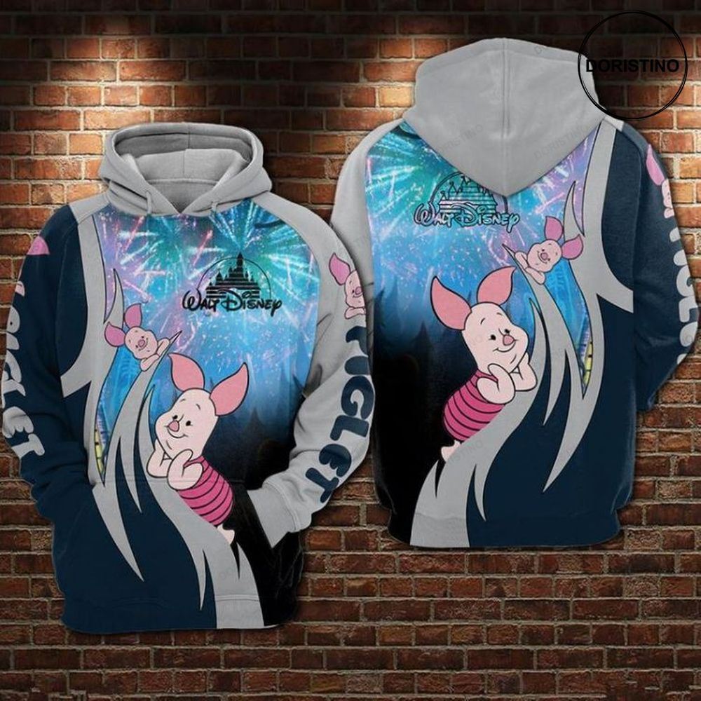 Piglet Castle Firework Awesome 3D Hoodie