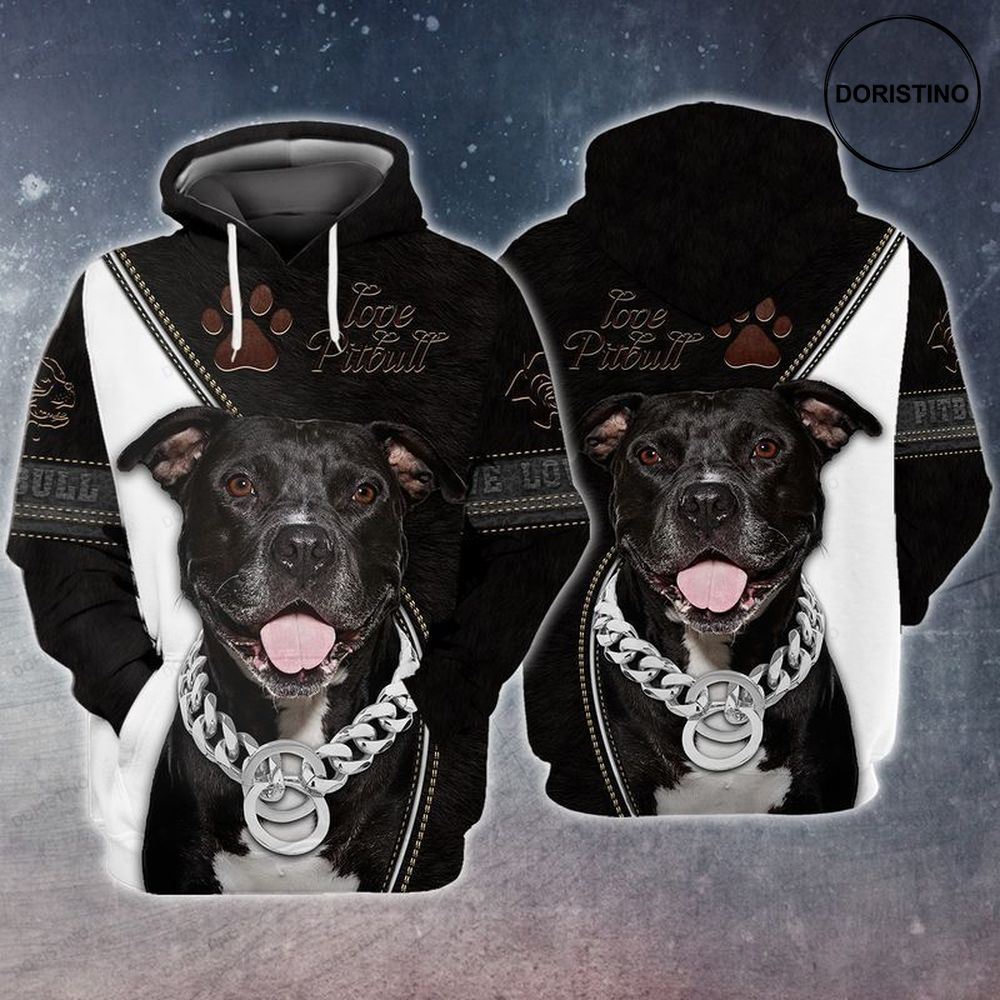 Pitbull Dog Lover All Over Print Hoodie