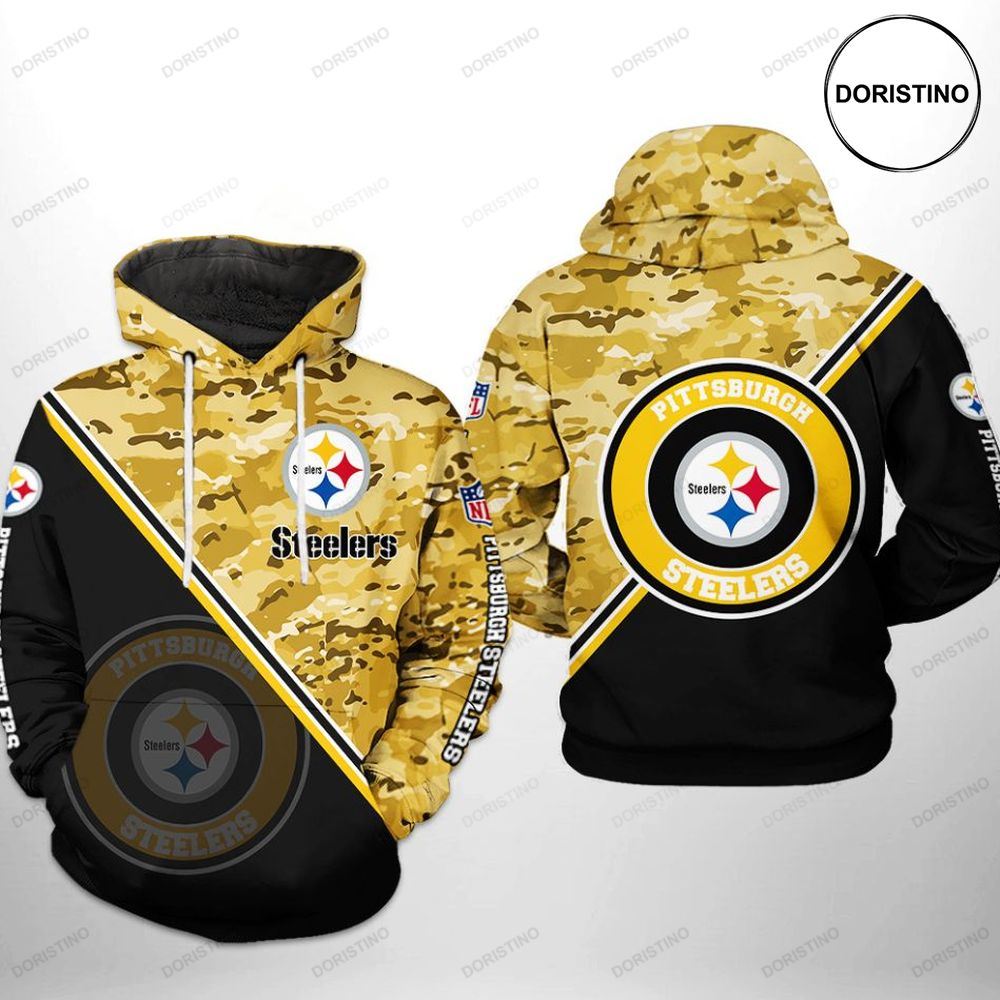 Pittsburgh Slers Nfl Camo Team Limited Edition 3d Hoodie