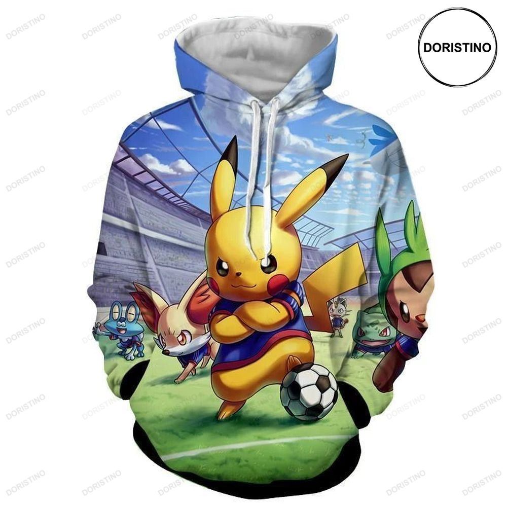 Pokemon Pikachu Soccer Football Full All Over Print Hoodie