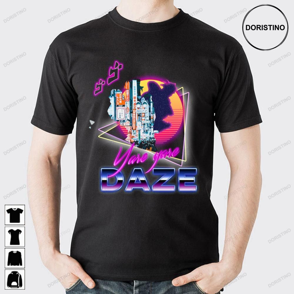 Funny Aesthetic Retro Vaporwave Synthwave Yare Yare Daze Limited Edition T-shirts