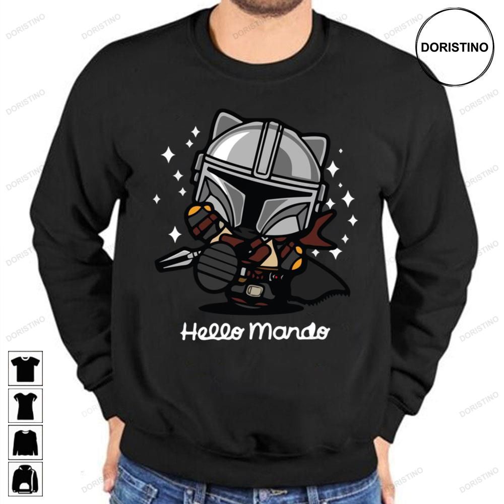 Funny Cute Layout Hello Mando Awesome Shirts