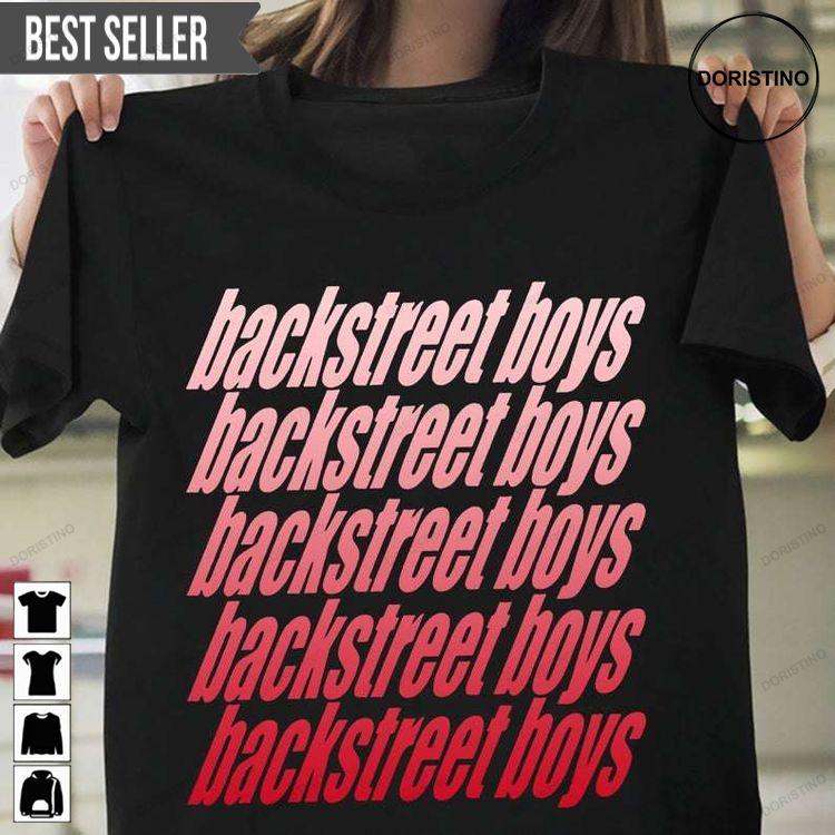 Backstreet Boys Vintage Repeat Logo Doristino Limited Edition T-shirts
