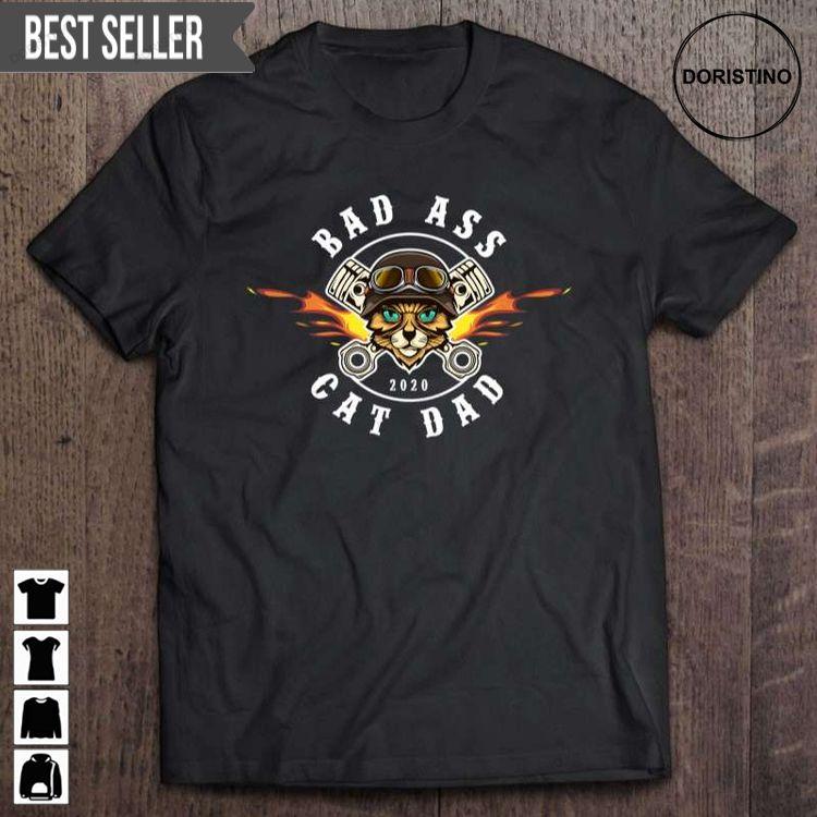 Bad Ass Cat Dad Unisex Doristino Limited Edition T-shirts