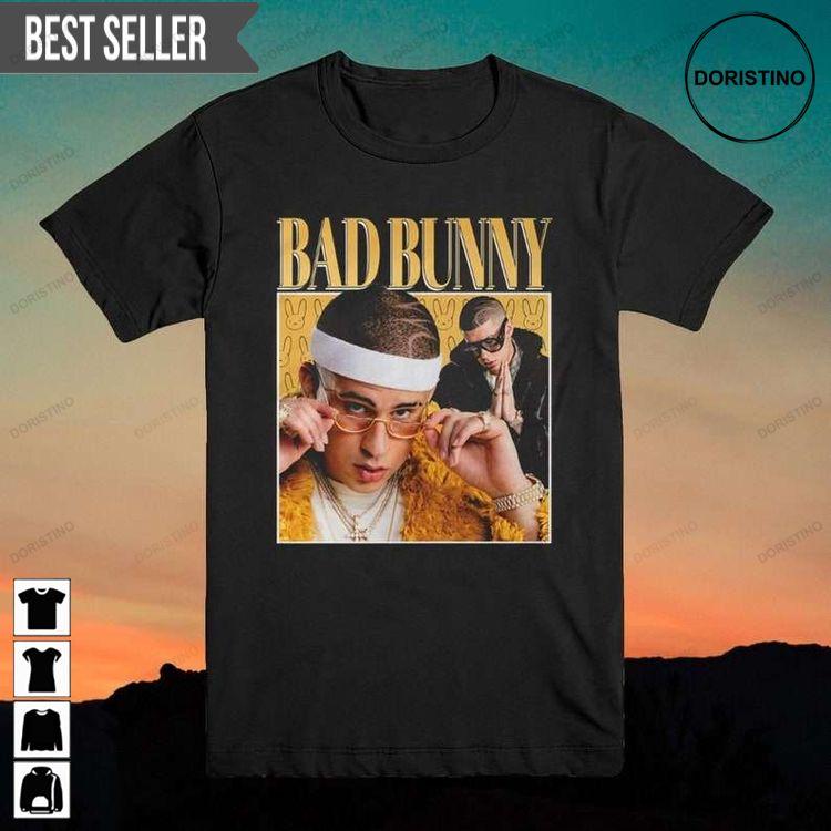 Bad Bunny Rapper Music Rap Doristino Limited Edition T-shirts