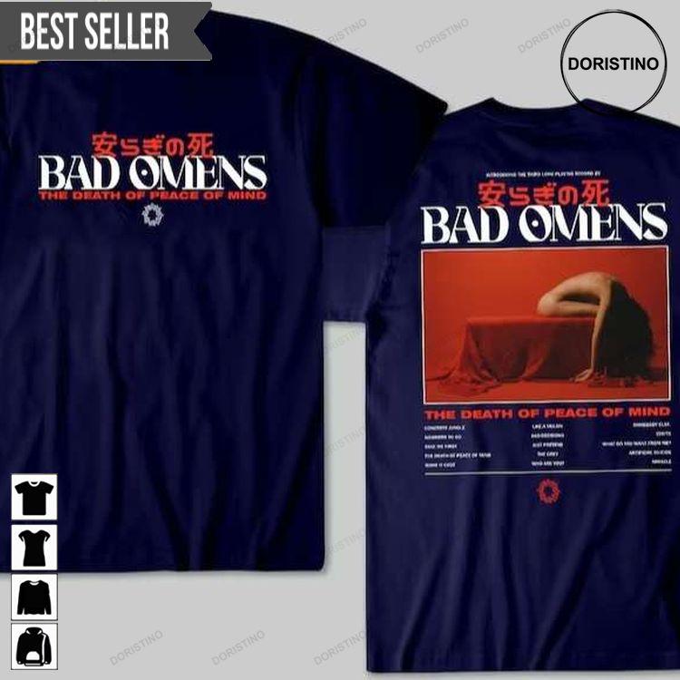 Bad Omens The Death Of Peace Of Mind Tour 2023 Short-sleeve Doristino Trending Style