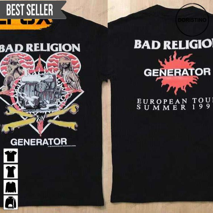Bad Religion Generator Summer Tour 1992 Doristino Limited Edition T-shirts