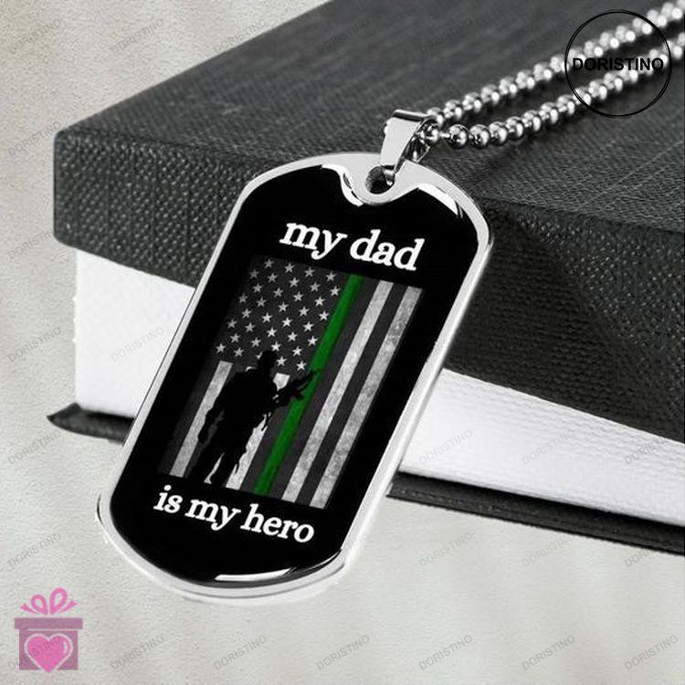Dad Dog Tag Custom Picture Fathers Day Gift For Dad Army Dog Tag Necklace Doristino Limited Edition Necklace