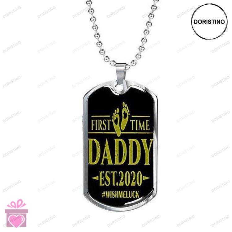 Dad Dog Tag Custom Picture Fathers Day Gift For Dad First Time Daddy Dog Tag Necklace Gifts Doristino Awesome Necklace