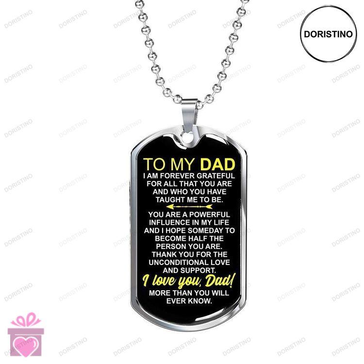 Dad Dog Tag Custom Picture Fathers Day Gift For Dad Necklace I Love You More Than You Will Ever Know Doristino Trending Necklace