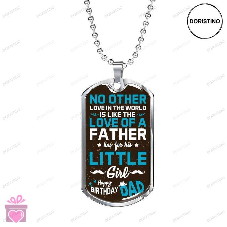 Dad Dog Tag Custom Picture Fathers Day Gift For Dad Who Has A Little Girl Dog Tag Necklace Doristino Trending Necklace