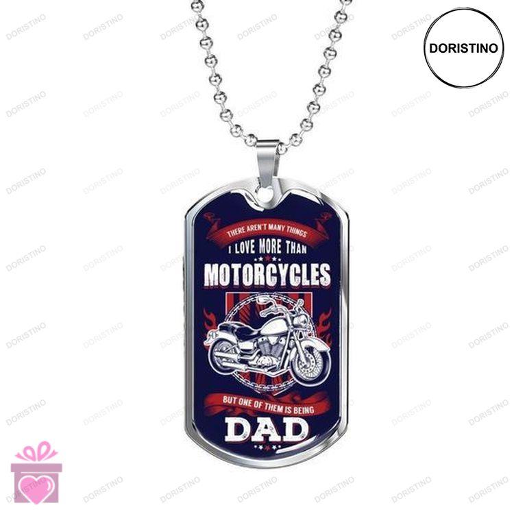 Dad Dog Tag Custom Picture Fathers Day Gift For Motorcycles Dad I Love You To Dad Necklace Doristino Trending Necklace