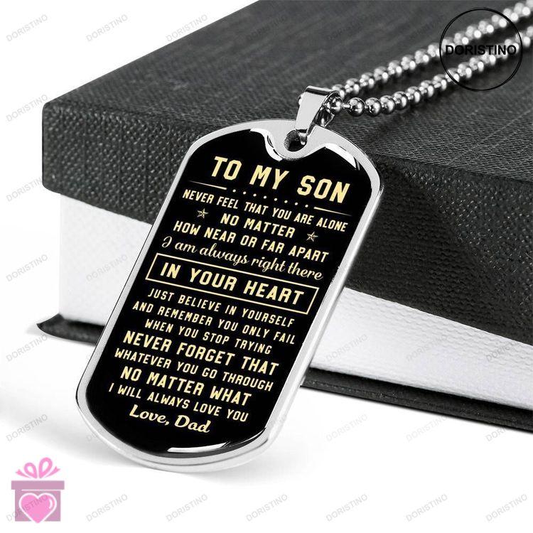 Dad Dog Tag Custom Picture Fathers Day Gift Ill Always Love You Dad Gift For Son Dog Tag Military Ch Doristino Trending Necklace