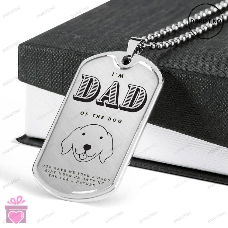 Dad Dog Tag Custom Picture Fathers Day Gift Im Dad Of The Dog Dog Tag Military Chain Necklace For Da Doristino Trending Necklace