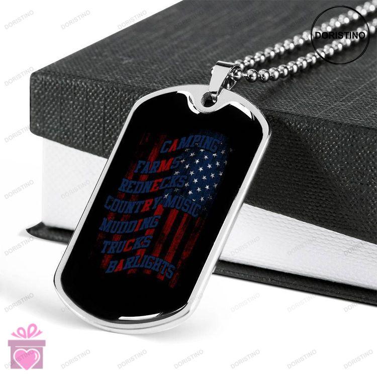 Dad Dog Tag Custom Picture Fathers Day Gift Independence Day Gift For Dad Dog Tag Military Chain Nec Doristino Awesome Necklace