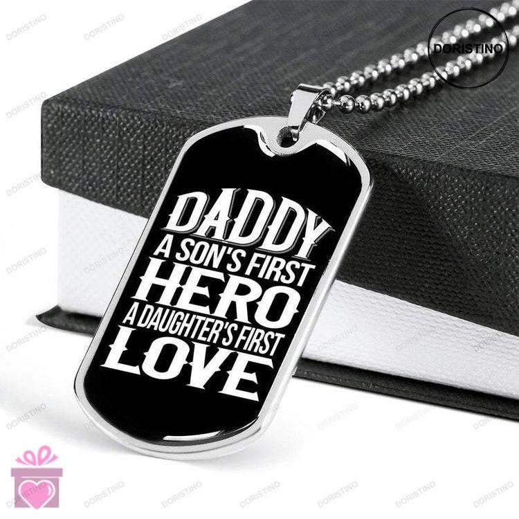 Dad Dog Tag Custom Picture Fathers Day Gift Personalized With Engraving Fathers Day Gift Christmas G Doristino Awesome Necklace