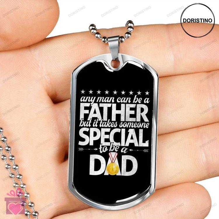 Dad Dog Tag Custom Picture Fathers Day Gift Someone Special To Be Dad Dog Tag Military Chain Necklac Doristino Limited Edition Necklace
