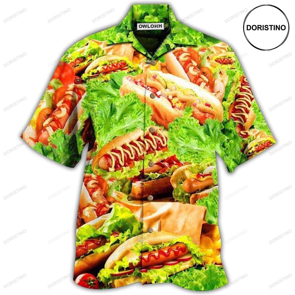 Food It's Not A Party Until The Hot Dog Come Out Salad Awesome Hawaiian Shirt