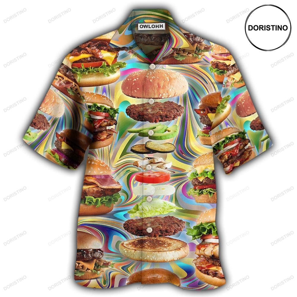 Food Lover My Love Is For Hamburger Awesome Hawaiian Shirt
