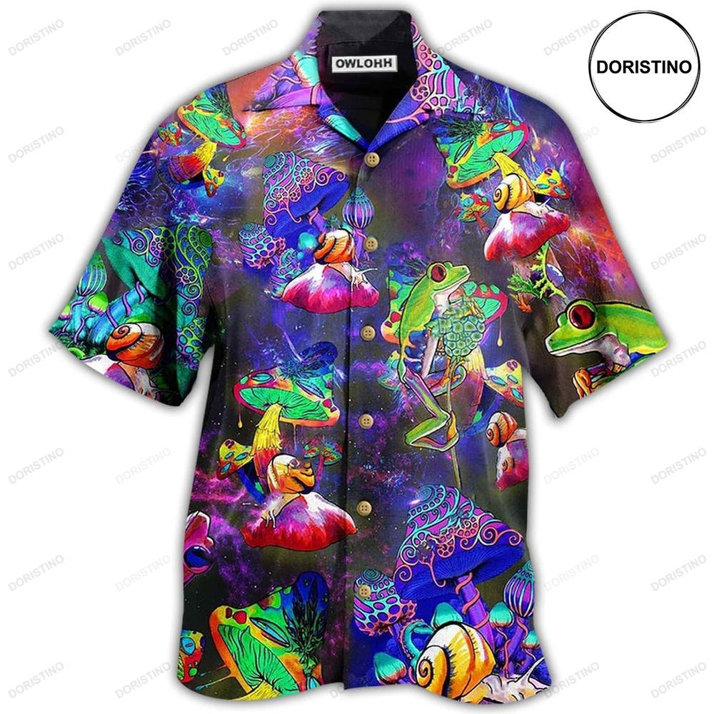 Frog Colorful Galaxy Mushroom Limited Edition Hawaiian Shirt