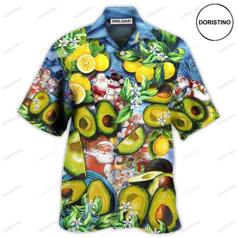 Fruit Avocado Lemon Summer Time Christmas Hawaiian Shirt