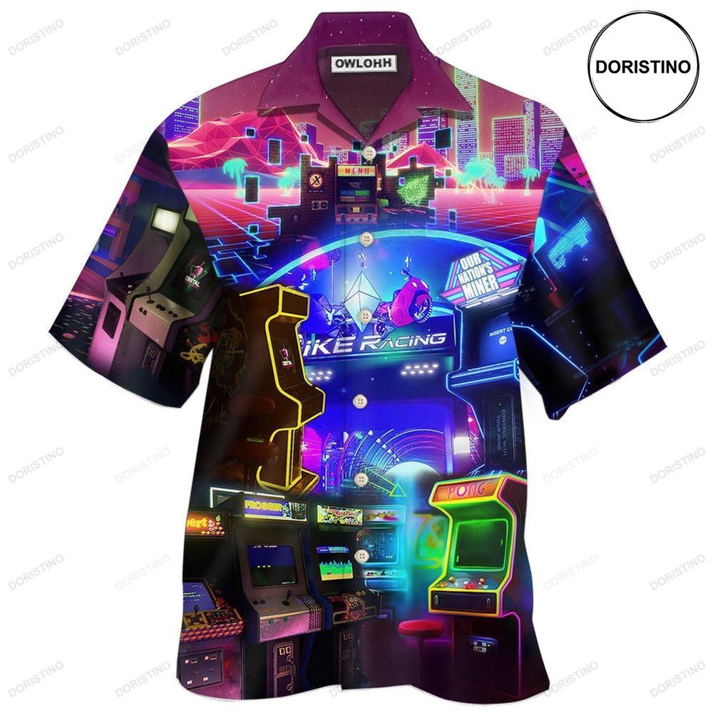 Game Arcade Gaming Make Me Happy Hawaiian Shirt